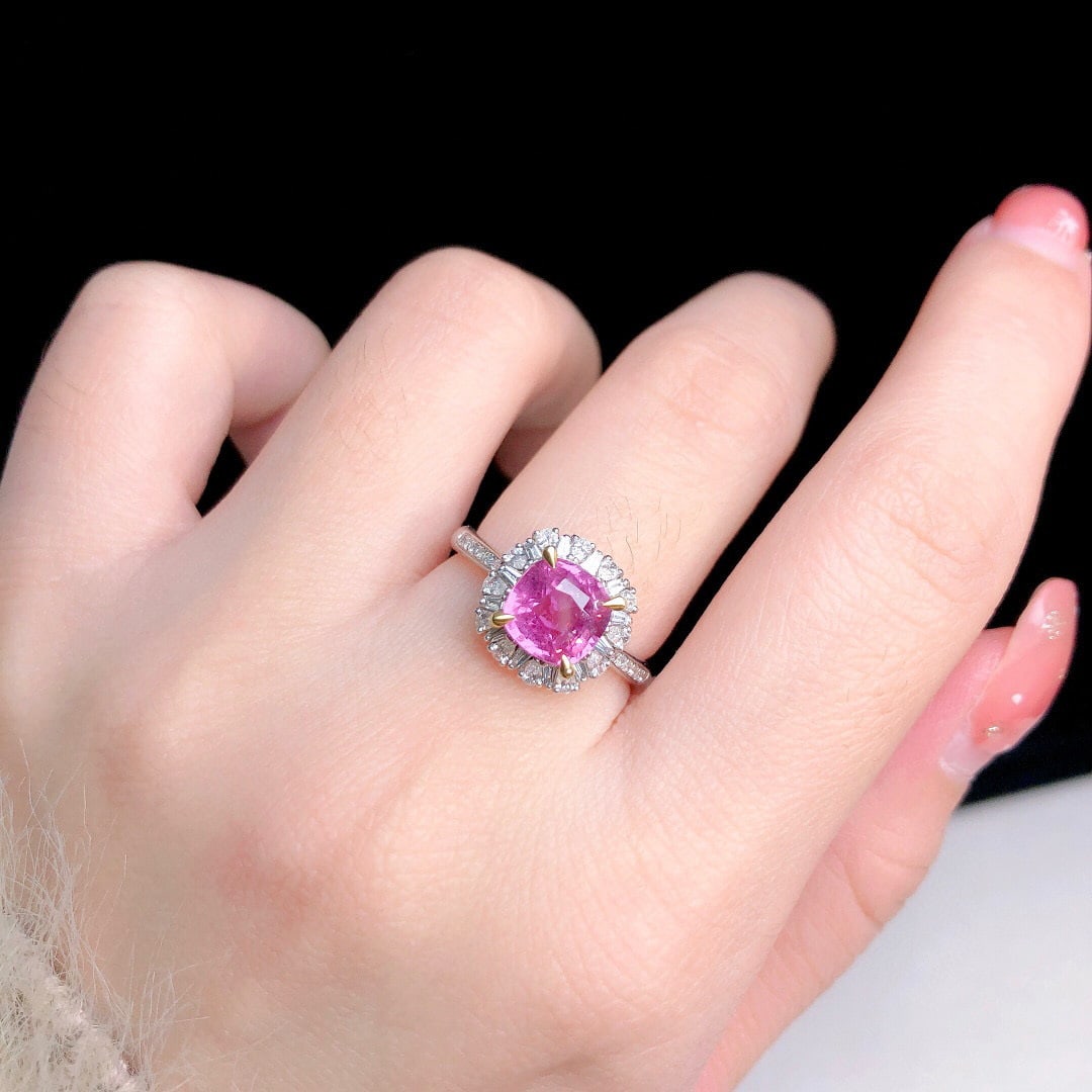 14K GOLD 2.92 CTW NATURAL SAPPHIRE & DIAMOND RING - 8