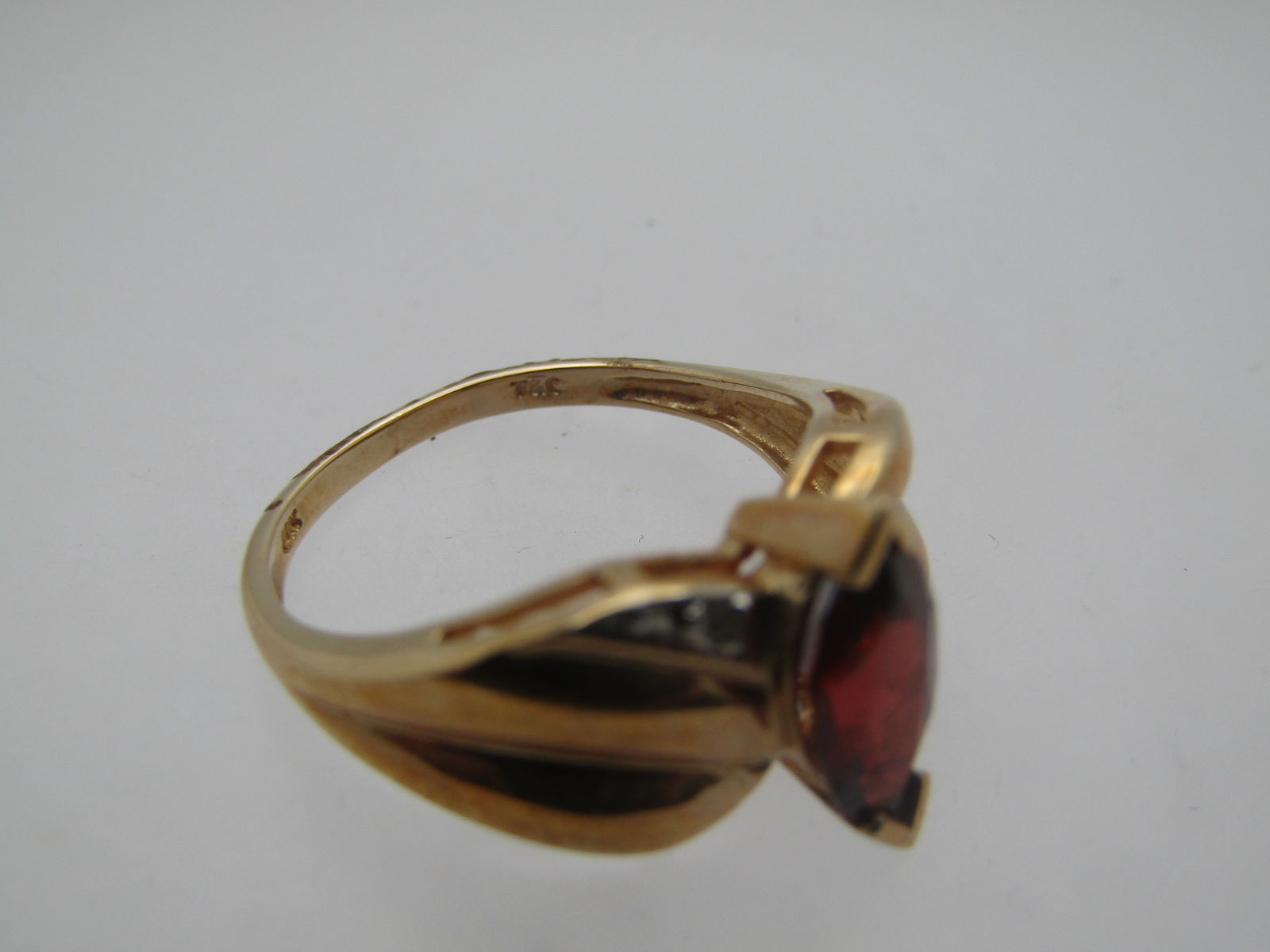 Vintage 10kt Tourmaline & Diamond Ring, Sz. 7, .75 CTW, 1960's-1970's - 6