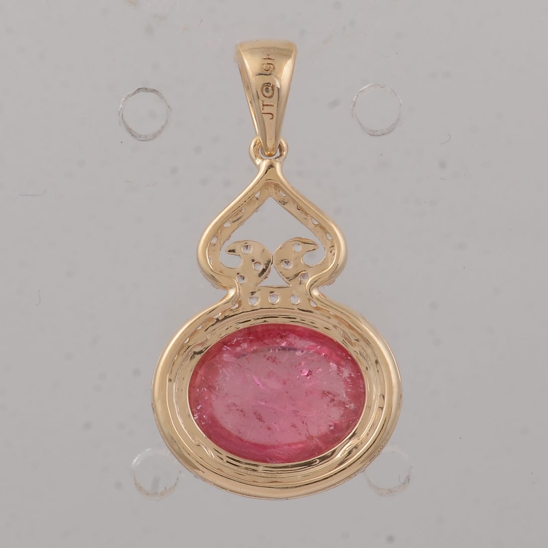 3.66 Ct Oval Tourmaline 9K Gold Pendant - 2