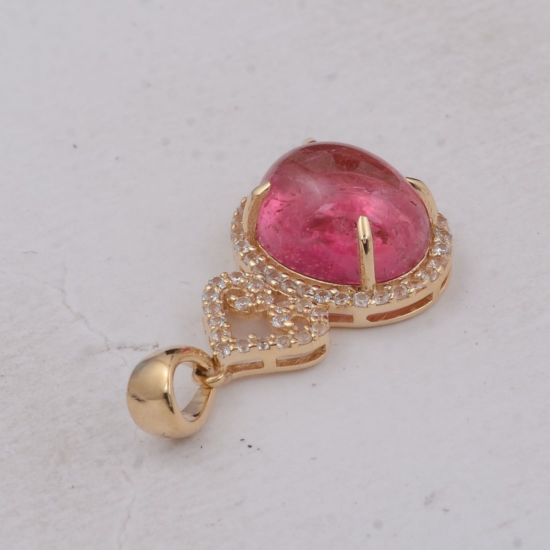 3.66 Ct Oval Tourmaline 9K Gold Pendant - 4