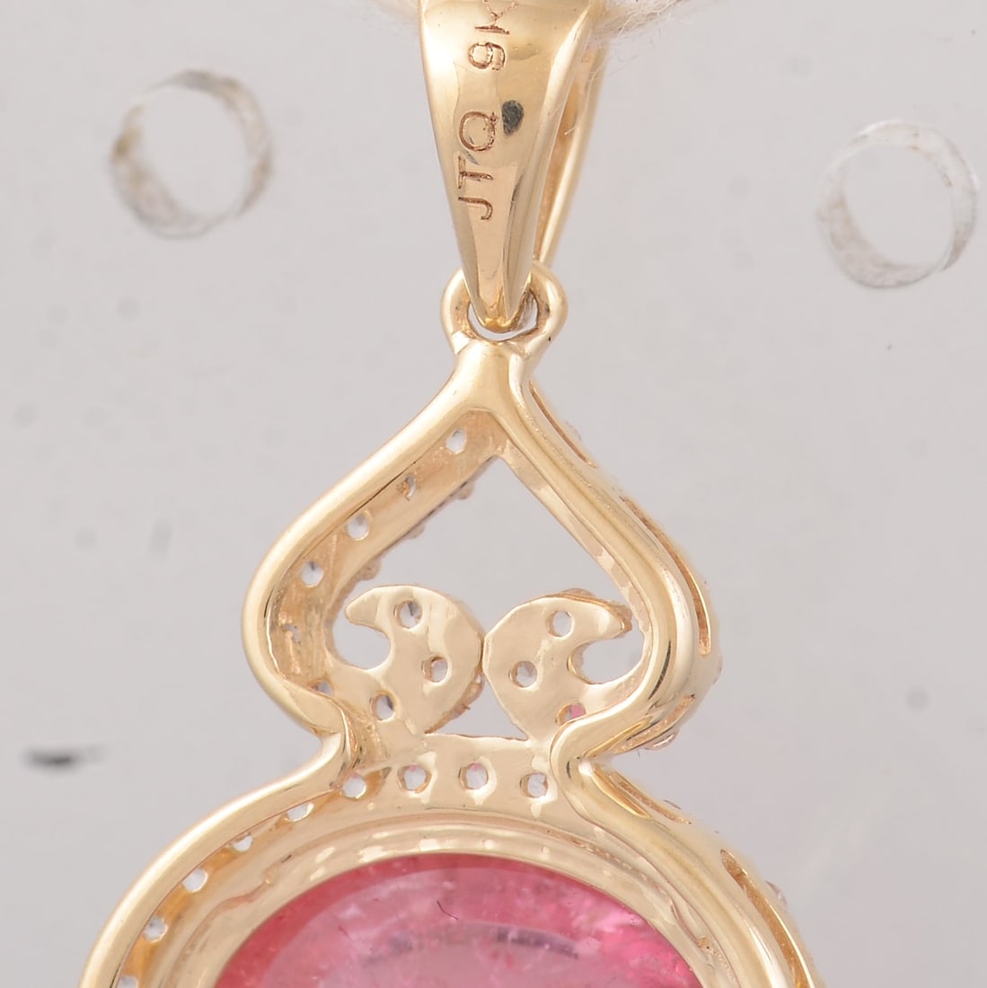 3.66 Ct Oval Tourmaline 9K Gold Pendant - 5