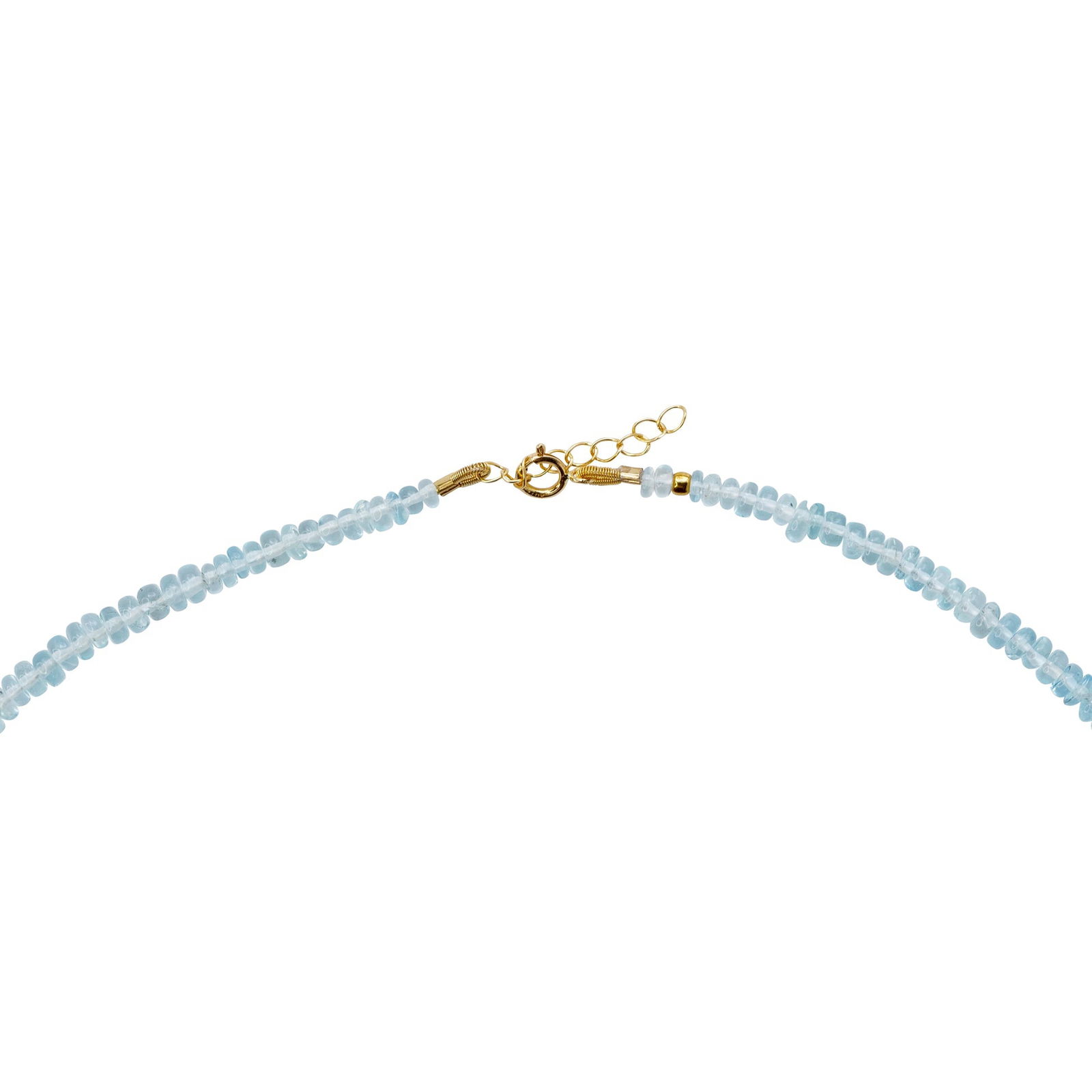 Birthstone March Aquamarine Necklace 18K Gold - 6