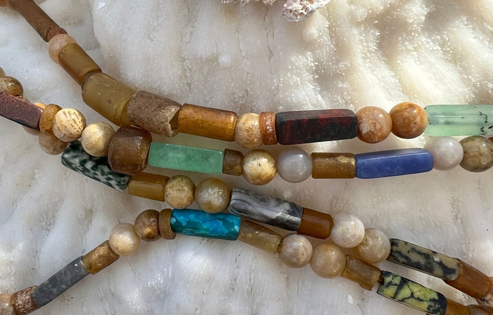 Beaded Assorted Agate Necklace - 3