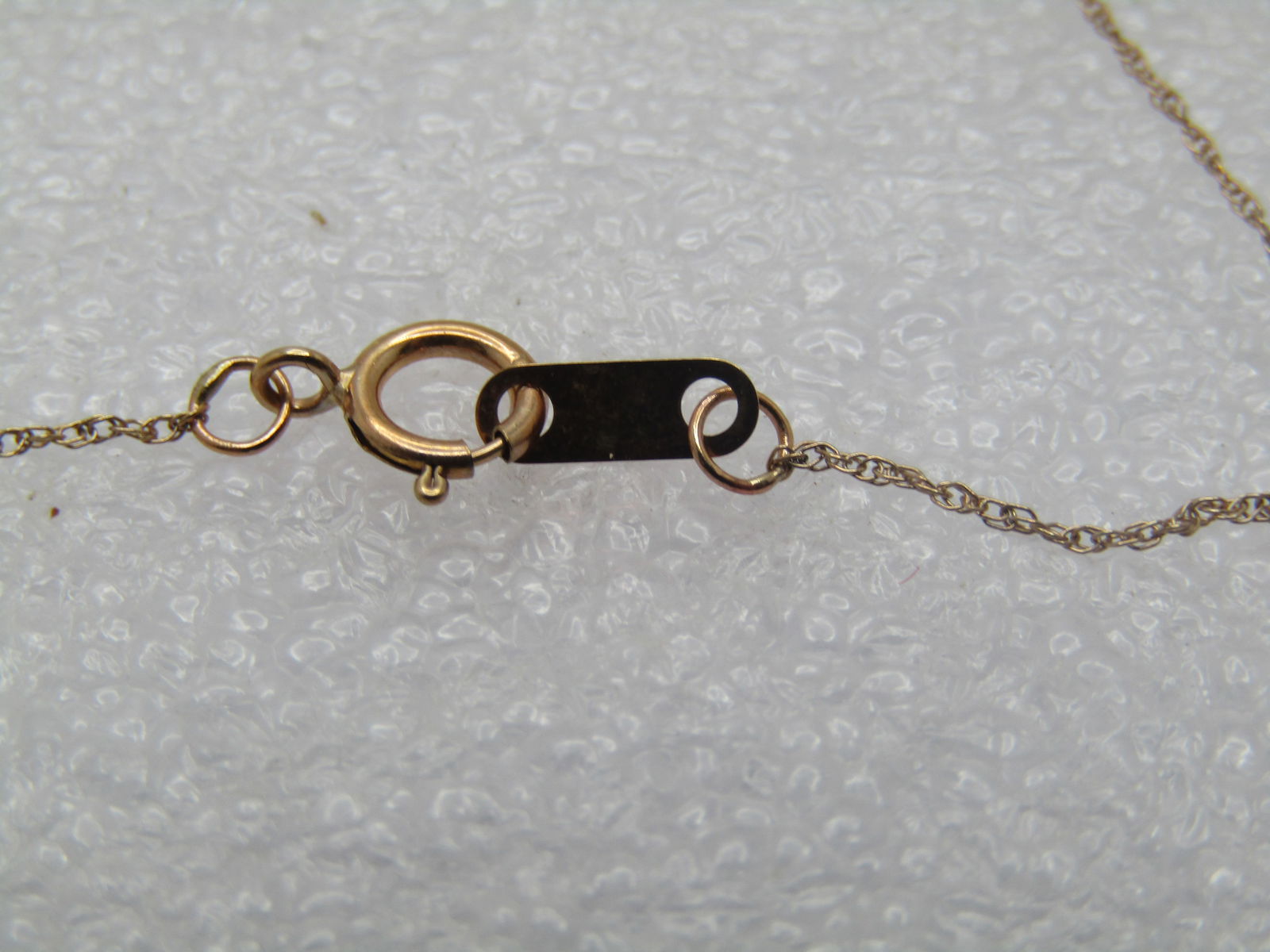 Vintage 10kt Diamond Cross Necklace 18", Signed, Zales - 5