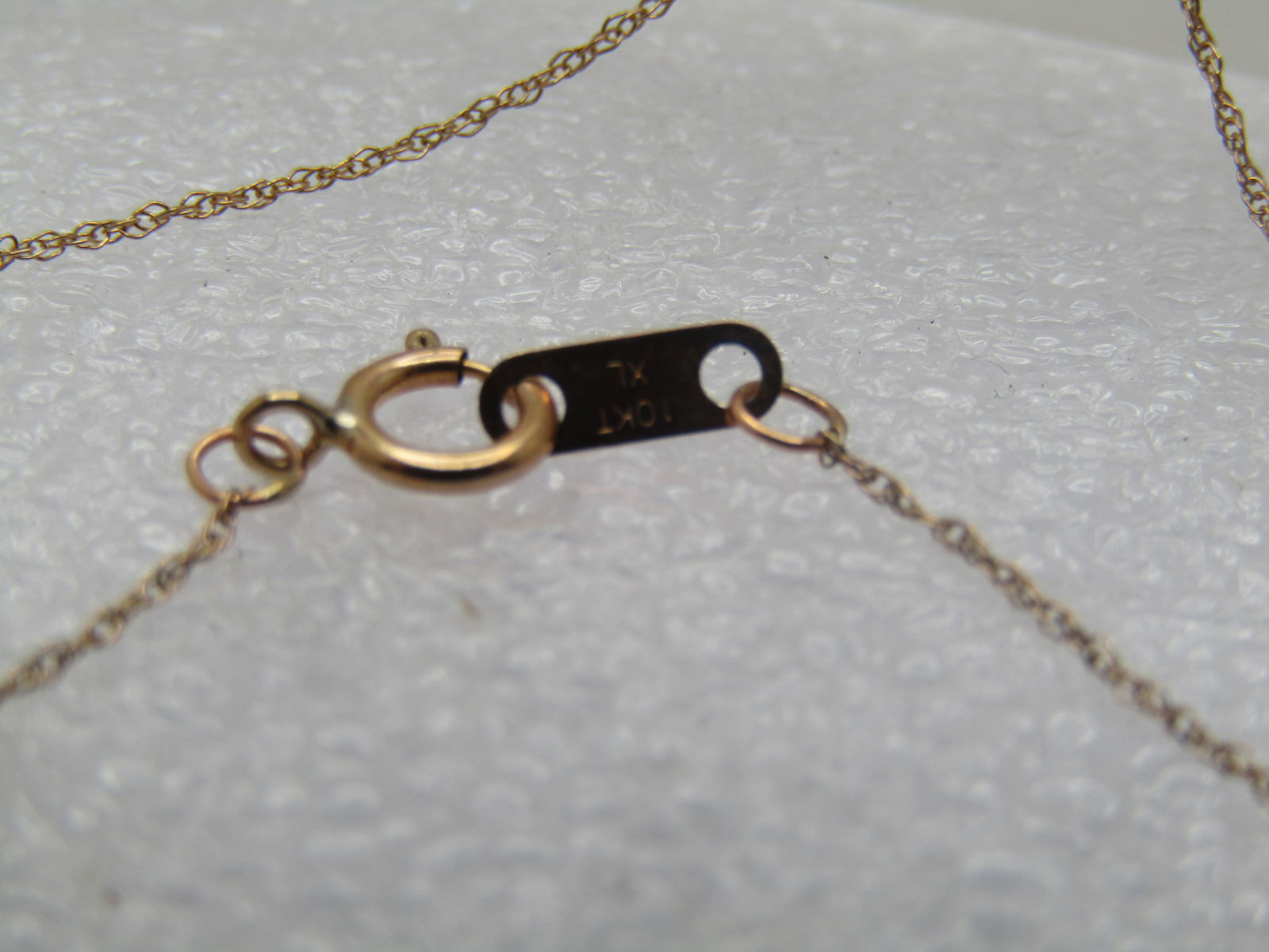 Vintage 10kt Diamond Cross Necklace 18", Signed, Zales - 6