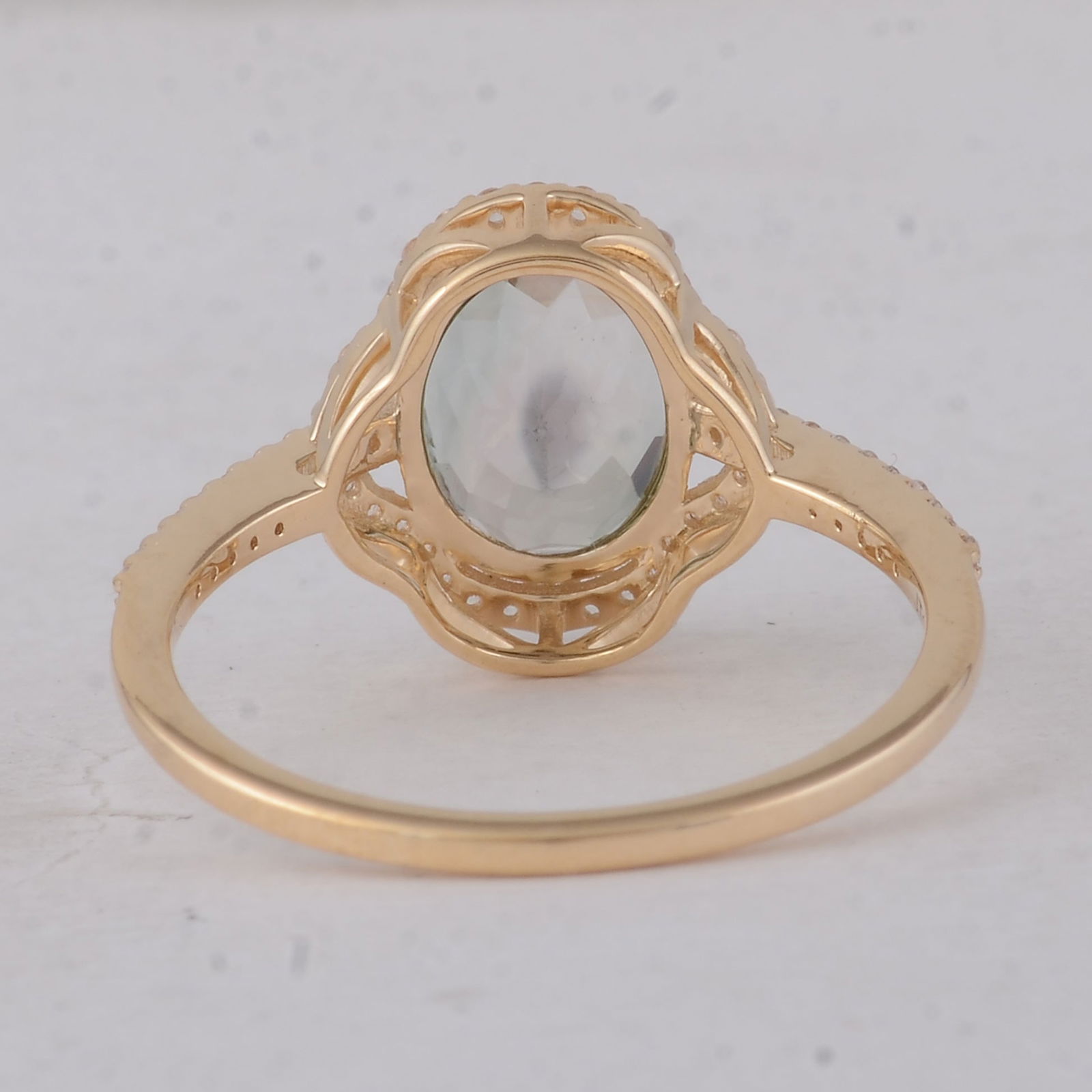 2.12 Ct Oval Multi Tourmaline 9K Gold Ring - 3