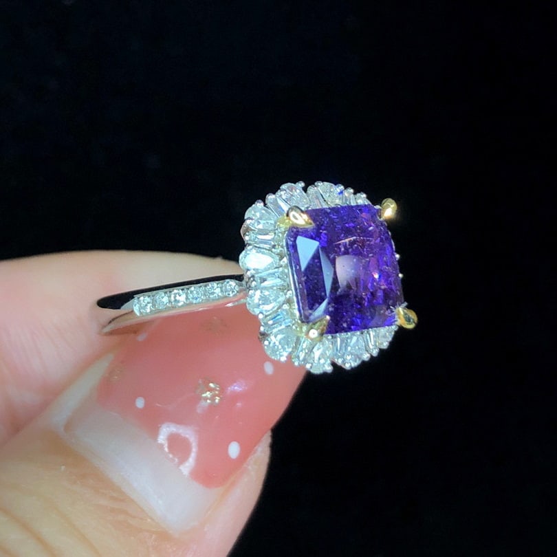 14K GOLD 3.43 CTW NATURAL SAPPHIRE & DIAMOND RING - 3