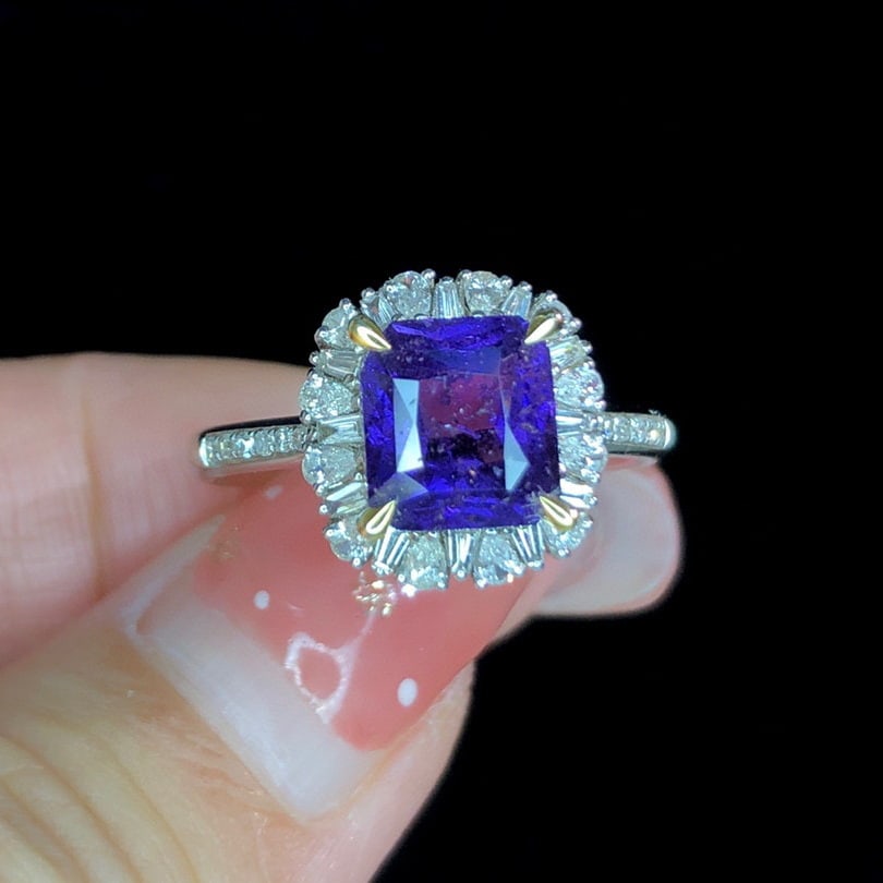 14K GOLD 3.43 CTW NATURAL SAPPHIRE & DIAMOND RING - 7