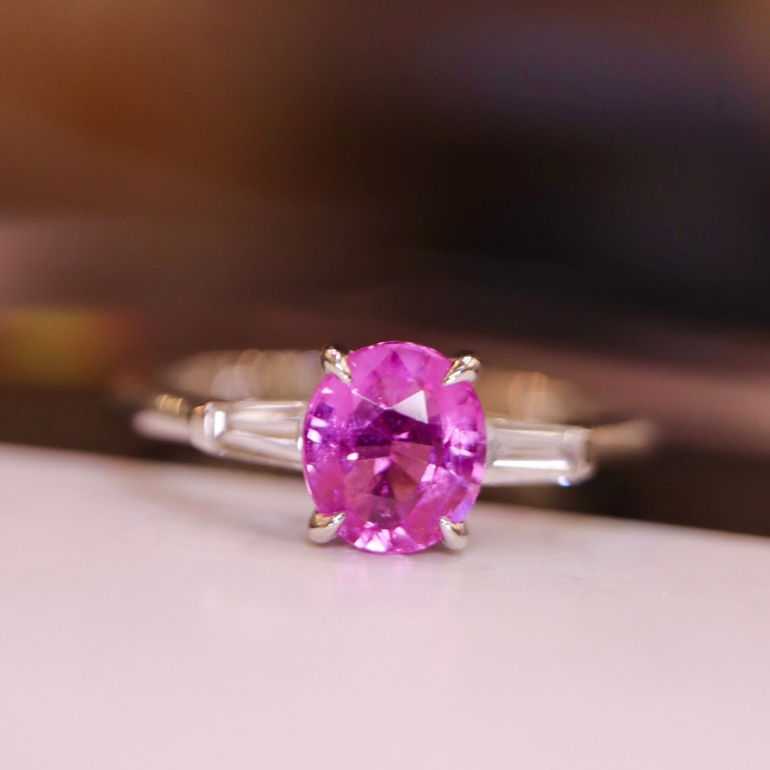 14K GOLD 1.22 CTW NATURAL SAPPHIRE & DIAMOND RING - 5