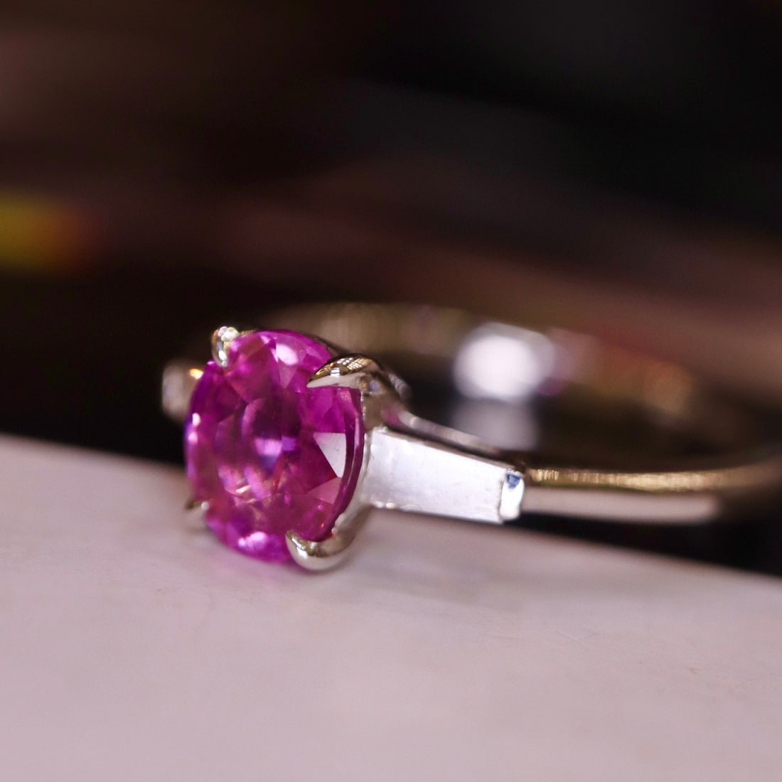 14K GOLD 1.22 CTW NATURAL SAPPHIRE & DIAMOND RING - 6