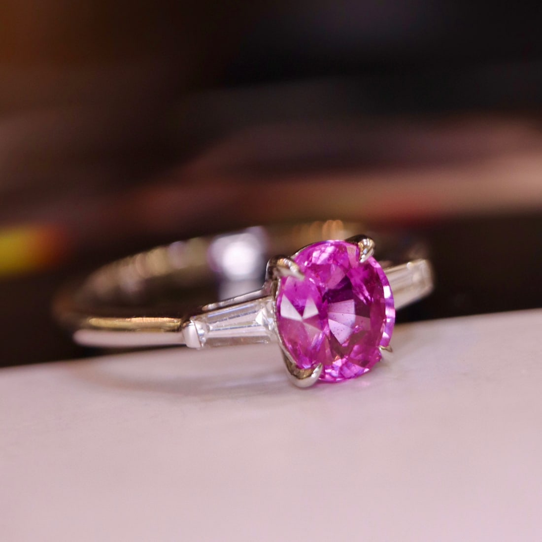 14K GOLD 1.22 CTW NATURAL SAPPHIRE & DIAMOND RING - 7