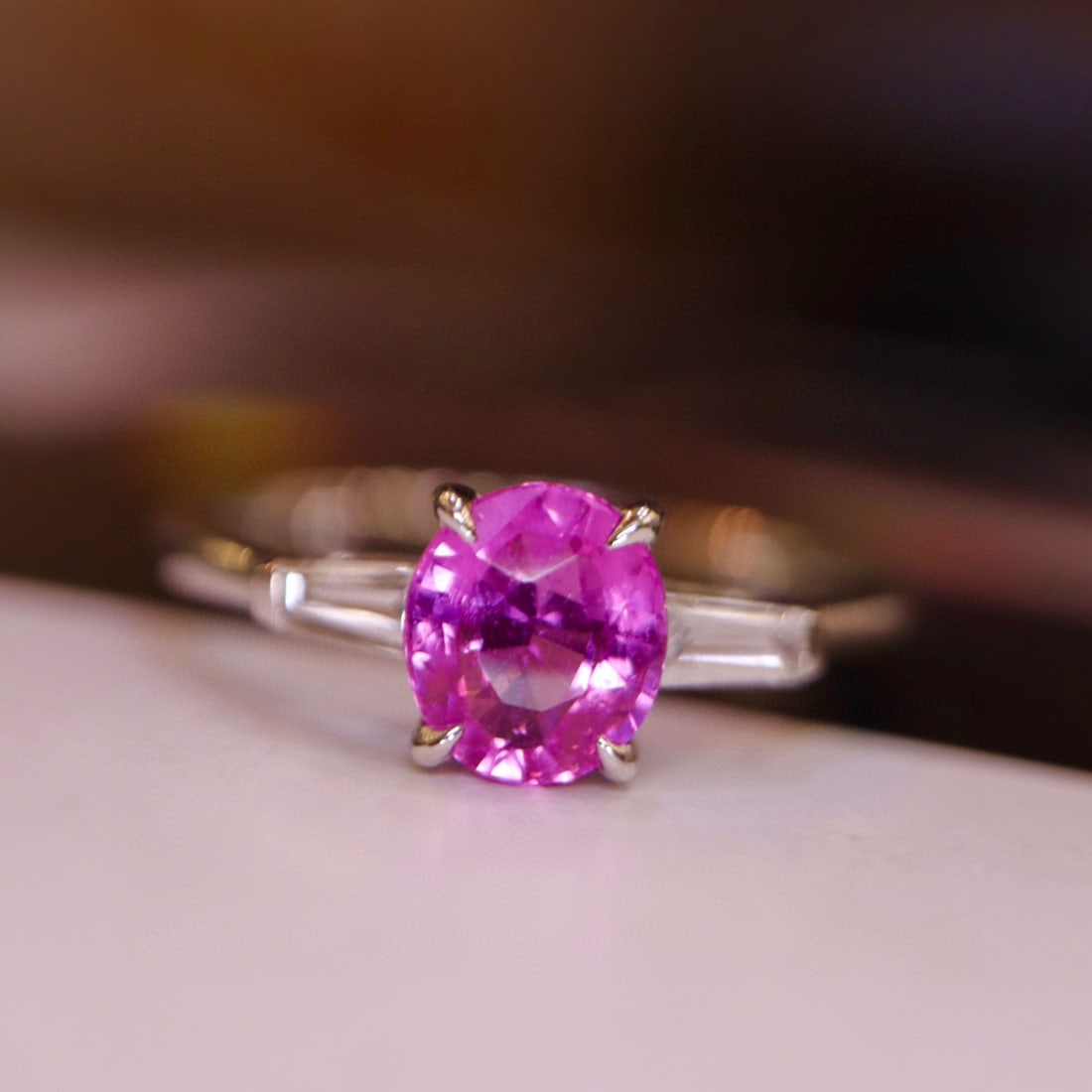 14K GOLD 1.22 CTW NATURAL SAPPHIRE & DIAMOND RING - 8