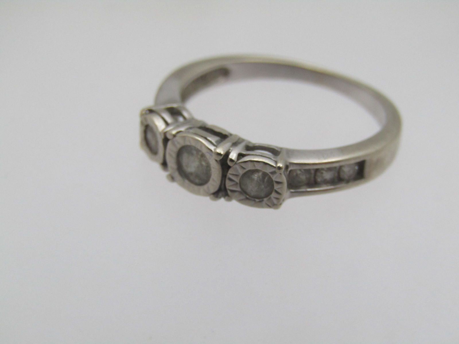 Vintage 10kt Diamond Ring, Engagement or Band, Sz. 6.5, Signed Key - 4