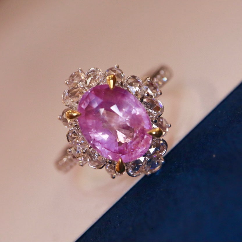 14K GOLD 3.56 CTW NATURAL SAPPHIRE & DIAMOND RING - 2