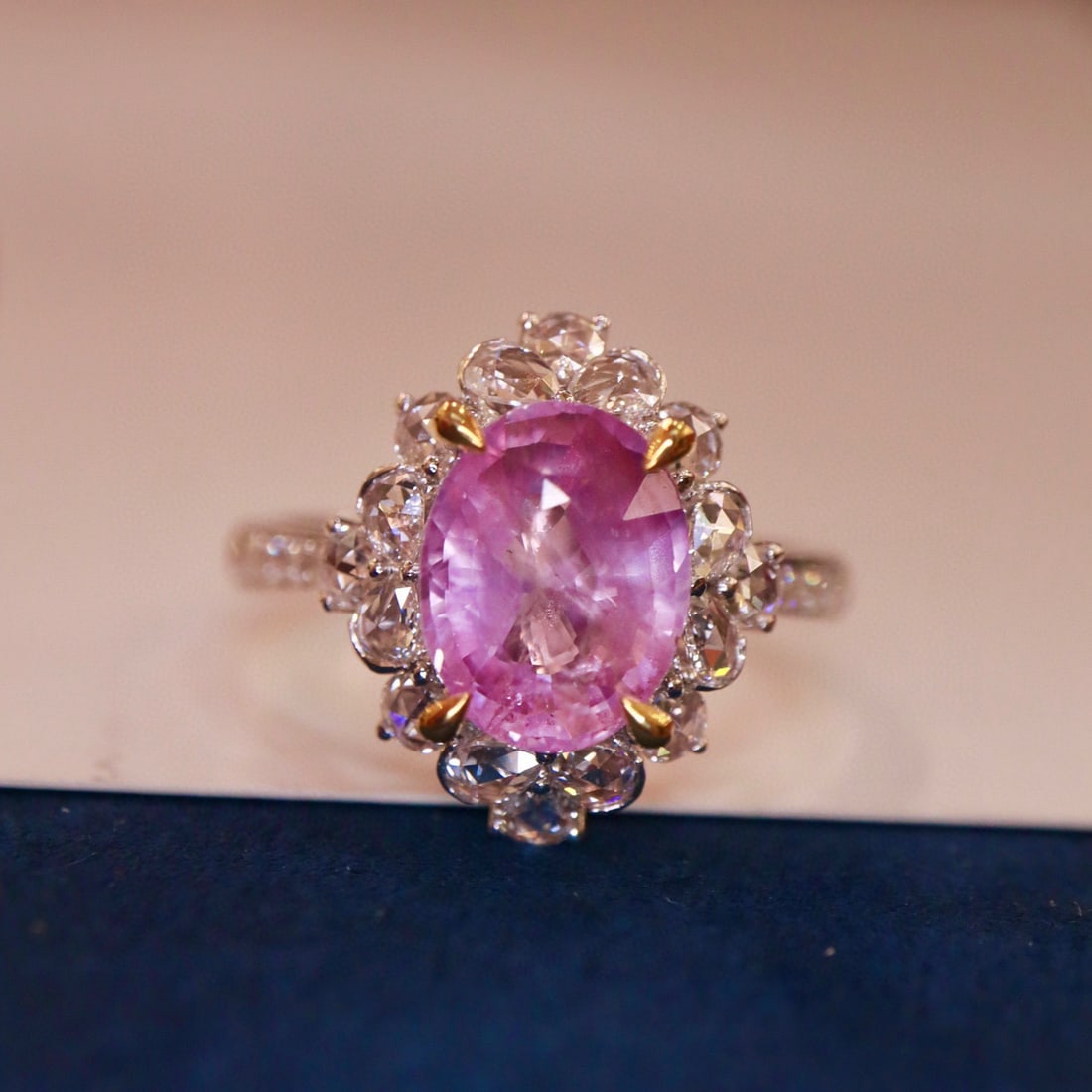 14K GOLD 3.56 CTW NATURAL SAPPHIRE & DIAMOND RING - 4