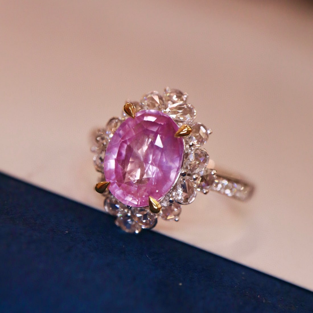 14K GOLD 3.56 CTW NATURAL SAPPHIRE & DIAMOND RING - 5