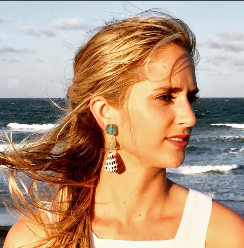 Ancient Roman Glass and Beryl Earrings - 2