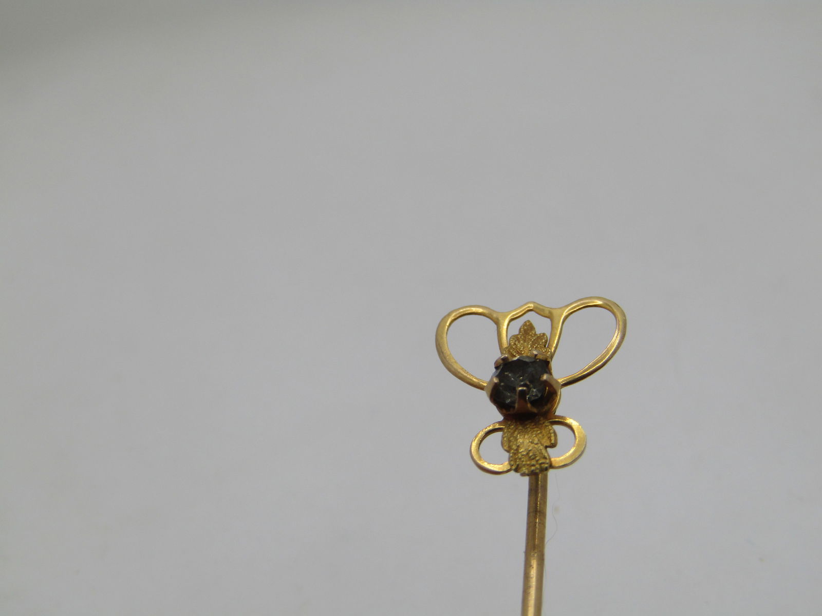 Vintage 10kt Topper Stick Pin, Smoky Stone, 2.5", Black Hills Gold, 1960's-1980's - 3