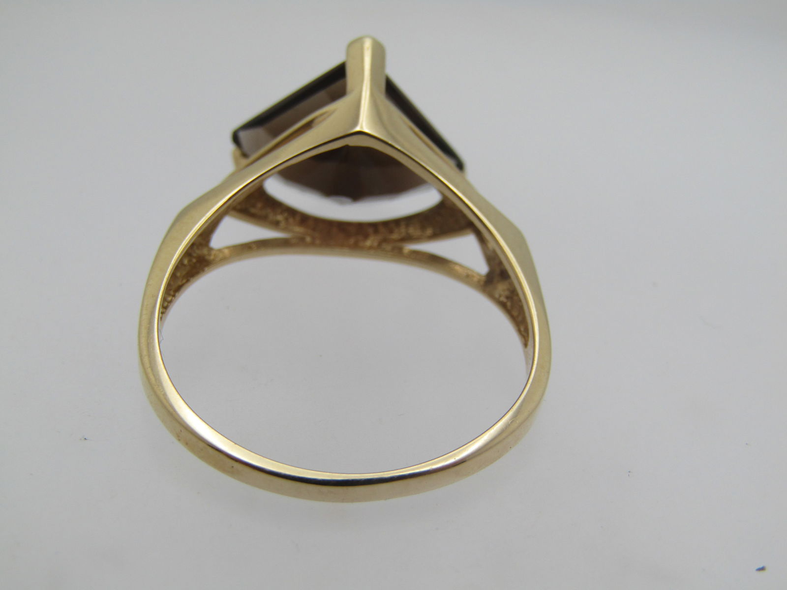 Vintage 14kt Smoky Topaz Ring, Sz. 11.5, 1980's-1990's, Signed UP - 6