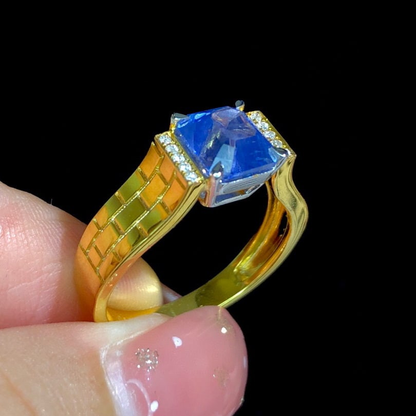 14K GOLD 2.03 CTW NATURAL SAPPHIRE & DIAMOND RING - 5