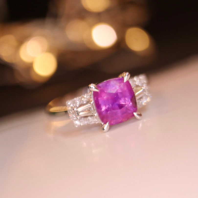 14K GOLD 3.22 CTW NATURAL SAPPHIRE & DIAMOND RING - 3