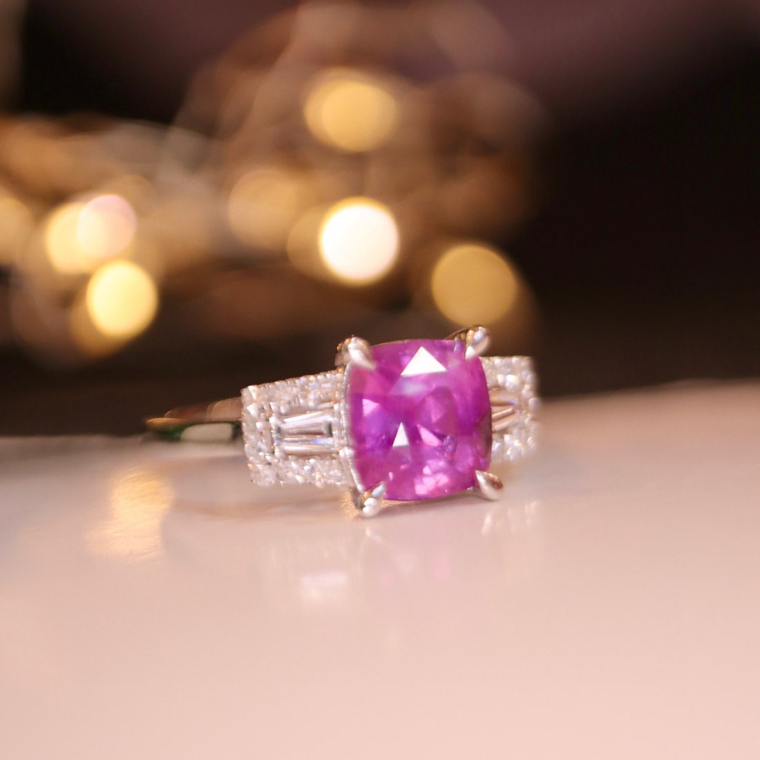 14K GOLD 3.22 CTW NATURAL SAPPHIRE & DIAMOND RING - 8