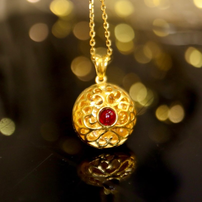 14K GOLD 1.28 CTW VIVID GREEN NATURAL EMERALD & DIAMOND PENDANT - 2