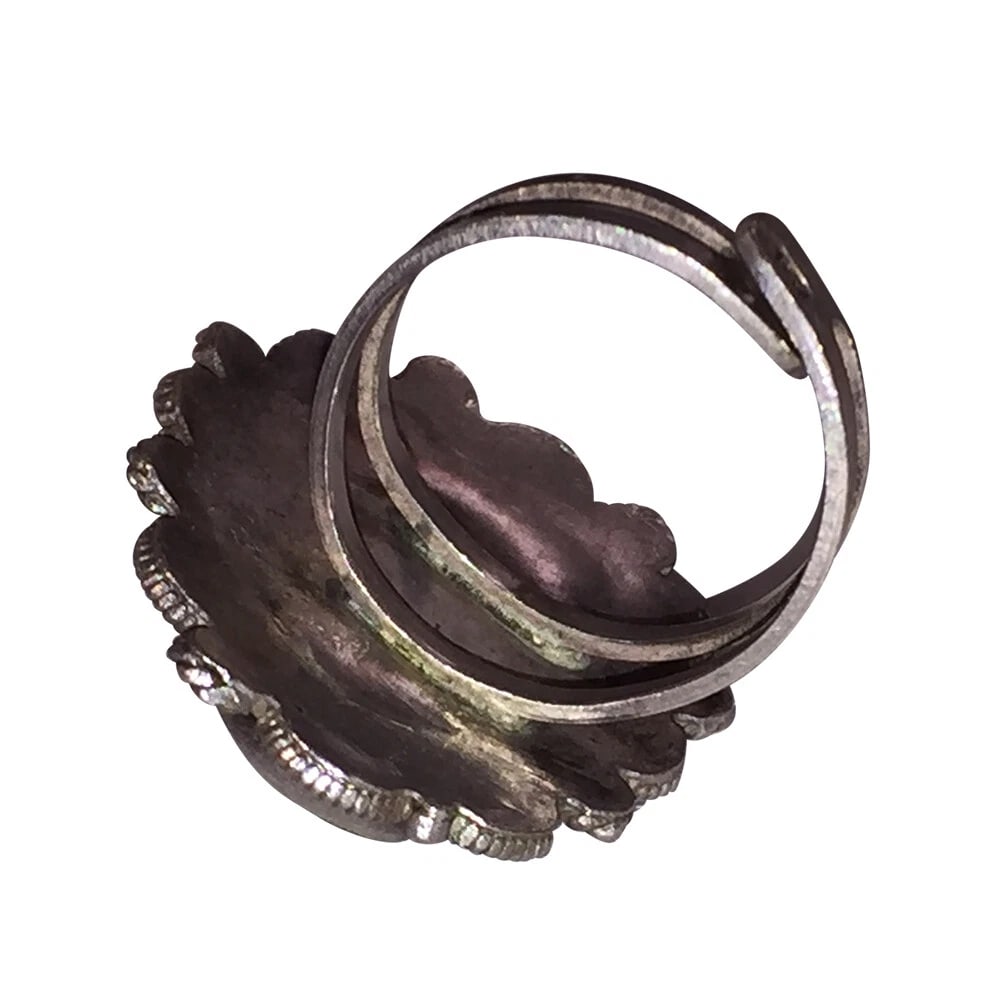 Artisan Sterling Silver Azurite Israeli Ring Alot Stone - 6