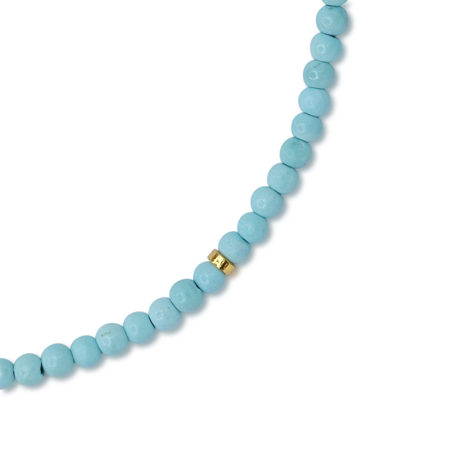 Tiny Turquoise 14K Gold Bracelet - 5