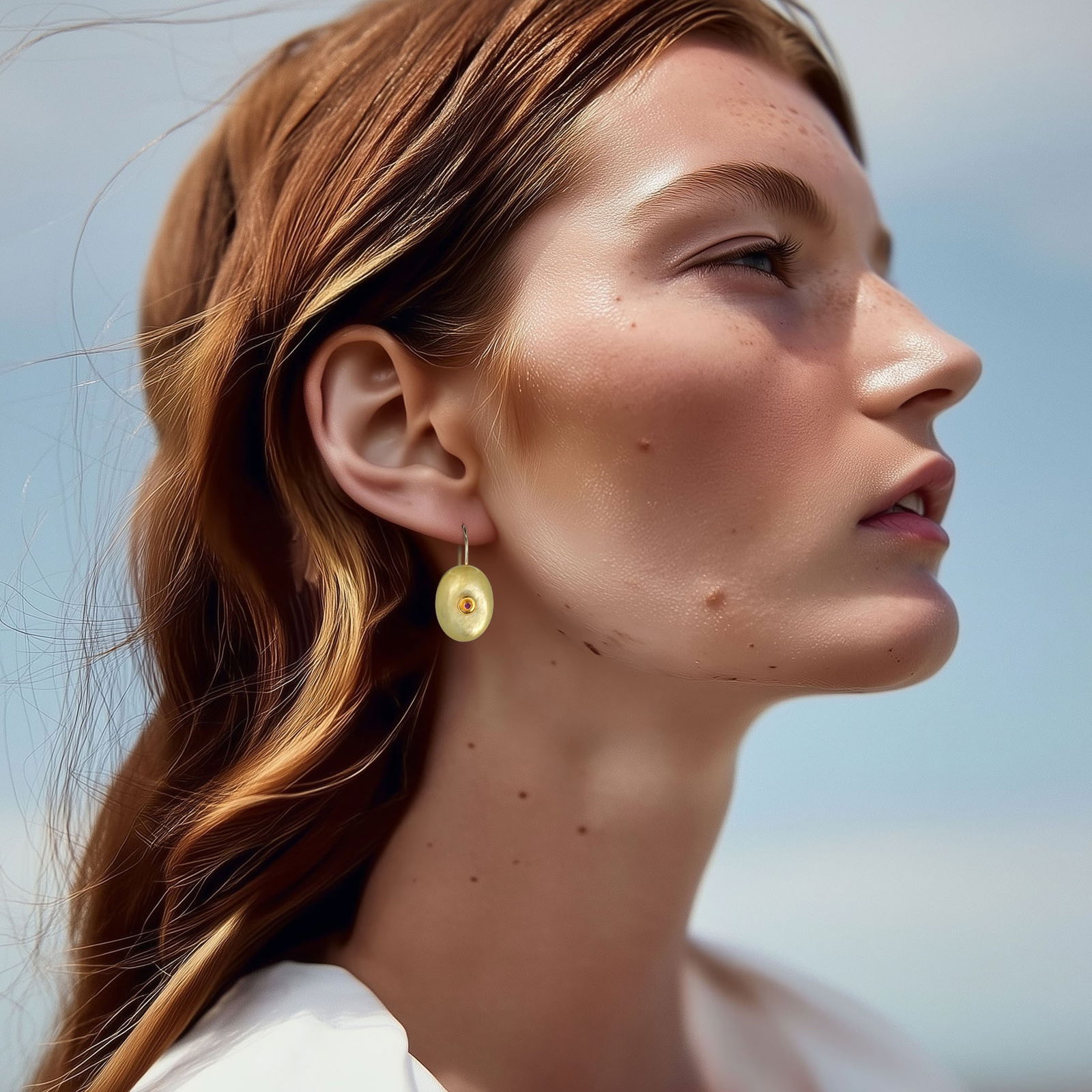 Golden Lepidolite Mica & Tourmaline Drop Earrings in 14K Gold - 2