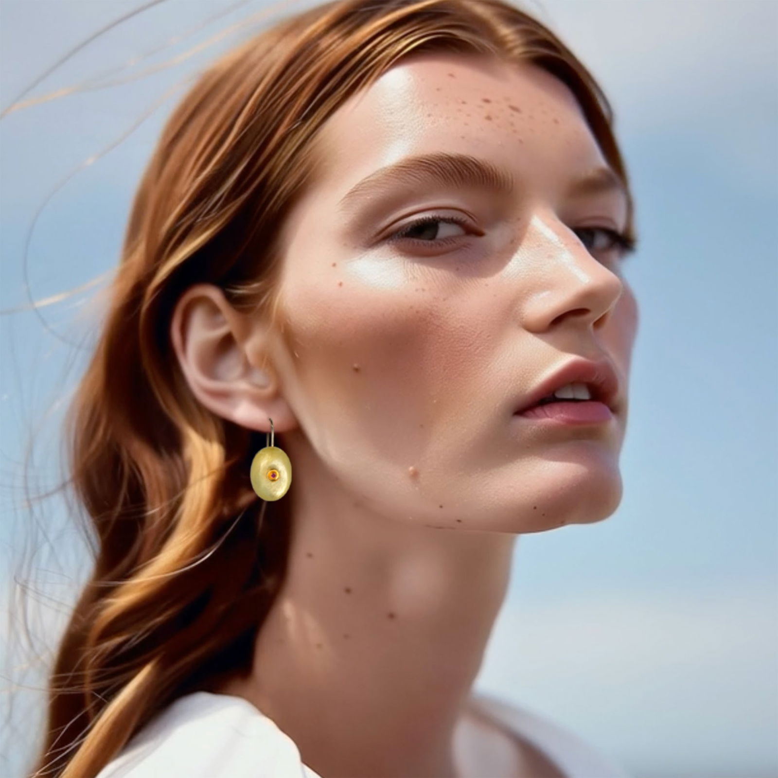 Golden Lepidolite Mica & Tourmaline Drop Earrings in 14K Gold - 7