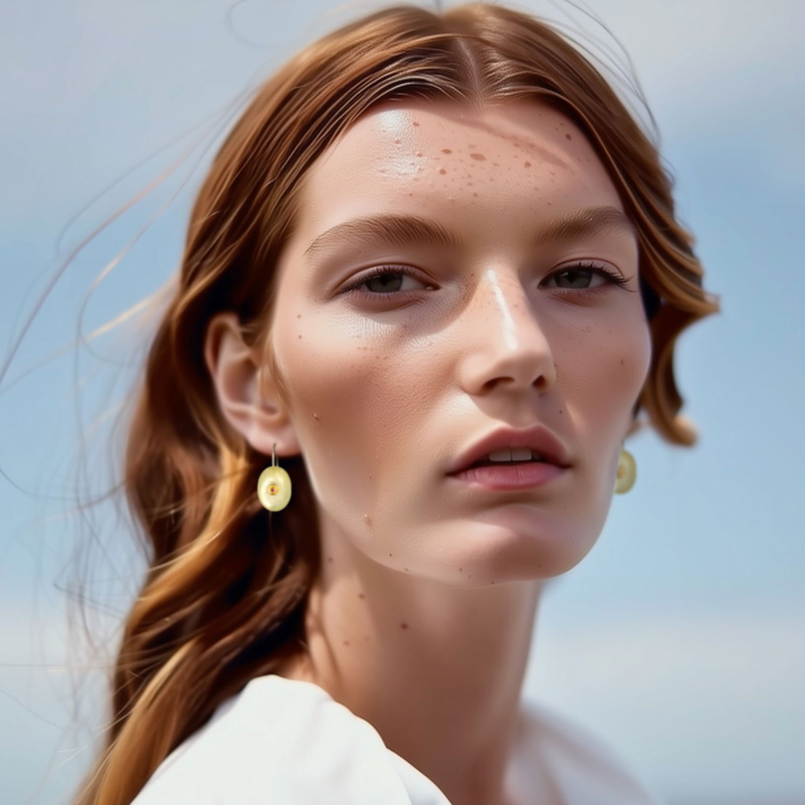 Golden Lepidolite Mica & Tourmaline Drop Earrings in 14K Gold - 8