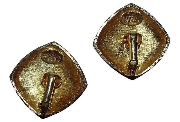 Lanvin Floral Abstract Enamel Earrings - 4