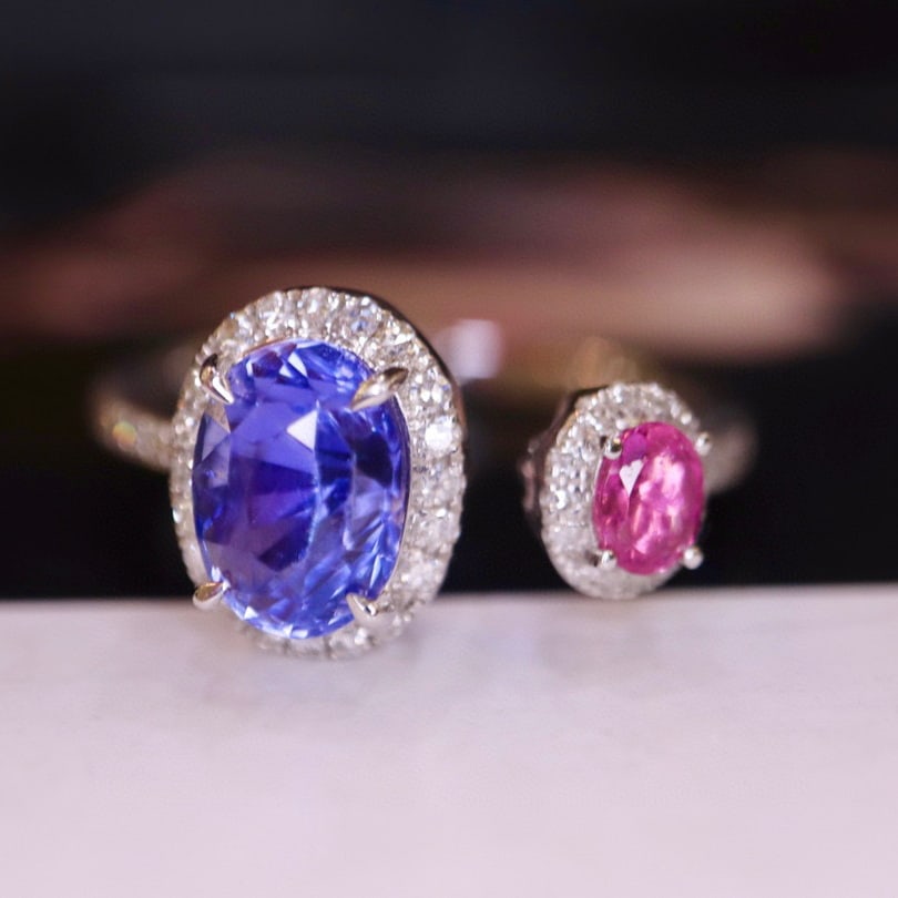 14K GOLD 2.26 CTW NATURAL SAPPHIRE & SAPPHIRE & DIAMOND RING - 4