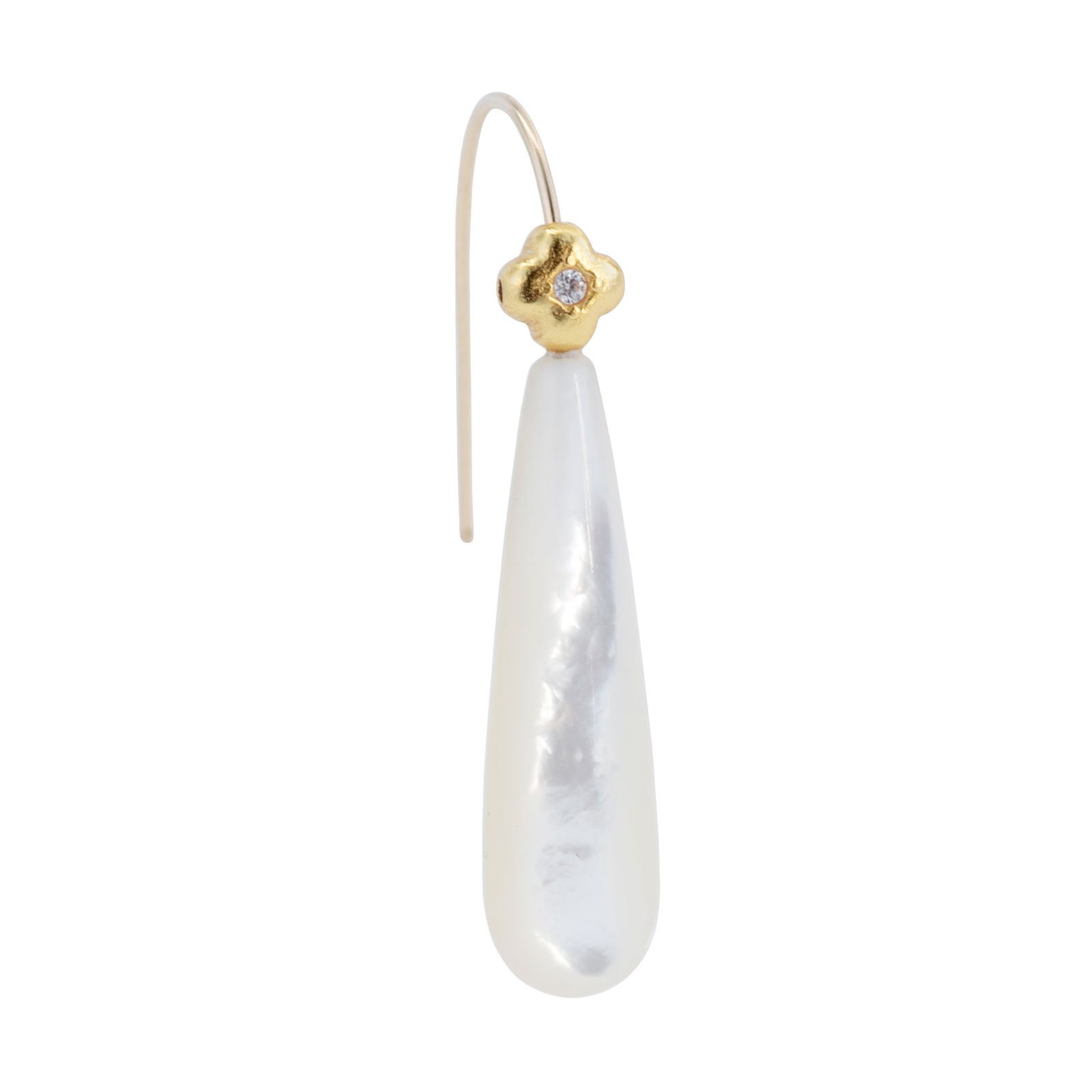 Mother of Pearl 14K Gold Dangle Earrings - 4