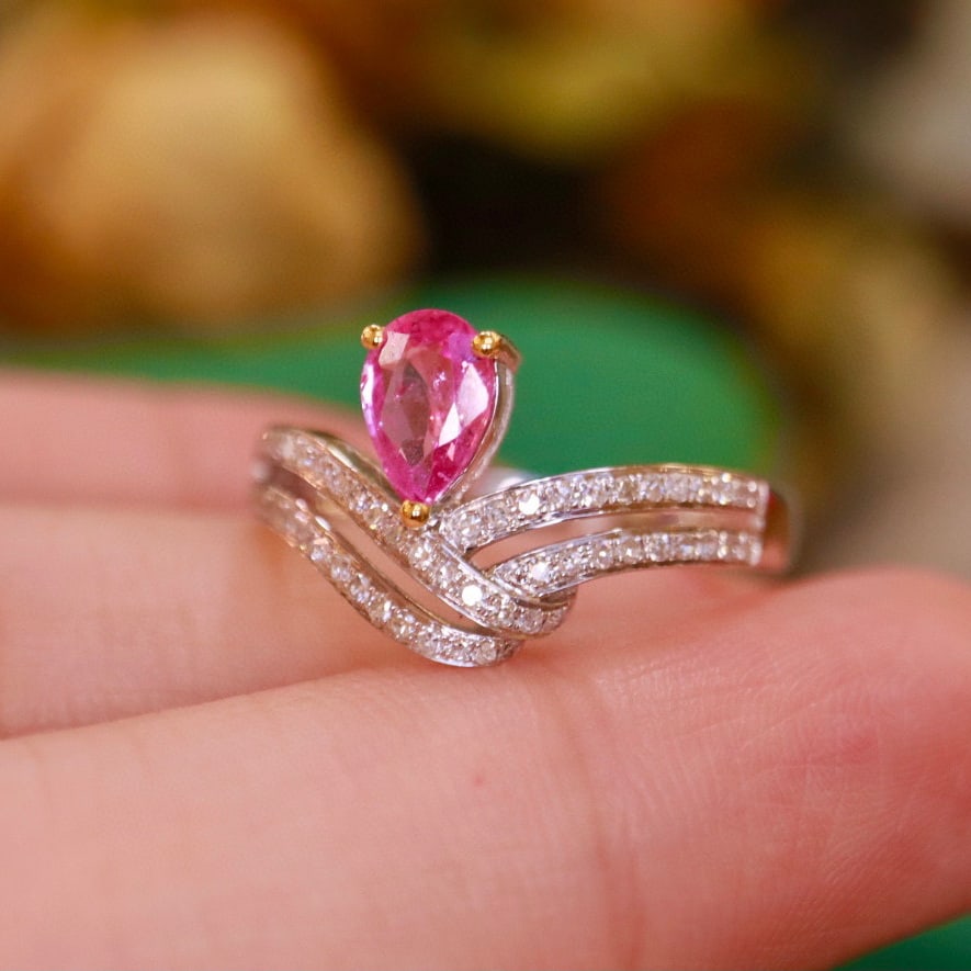 14K GOLD 0.78 CTW NATURAL SAPPHIRE & DIAMOND RING - 3