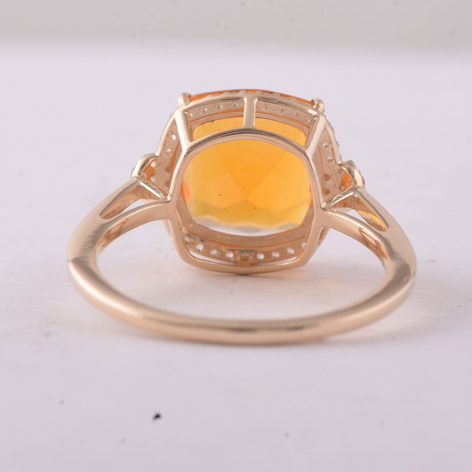 2.98 Ct Cushion Br.Opal 9K Gold Ring - 3