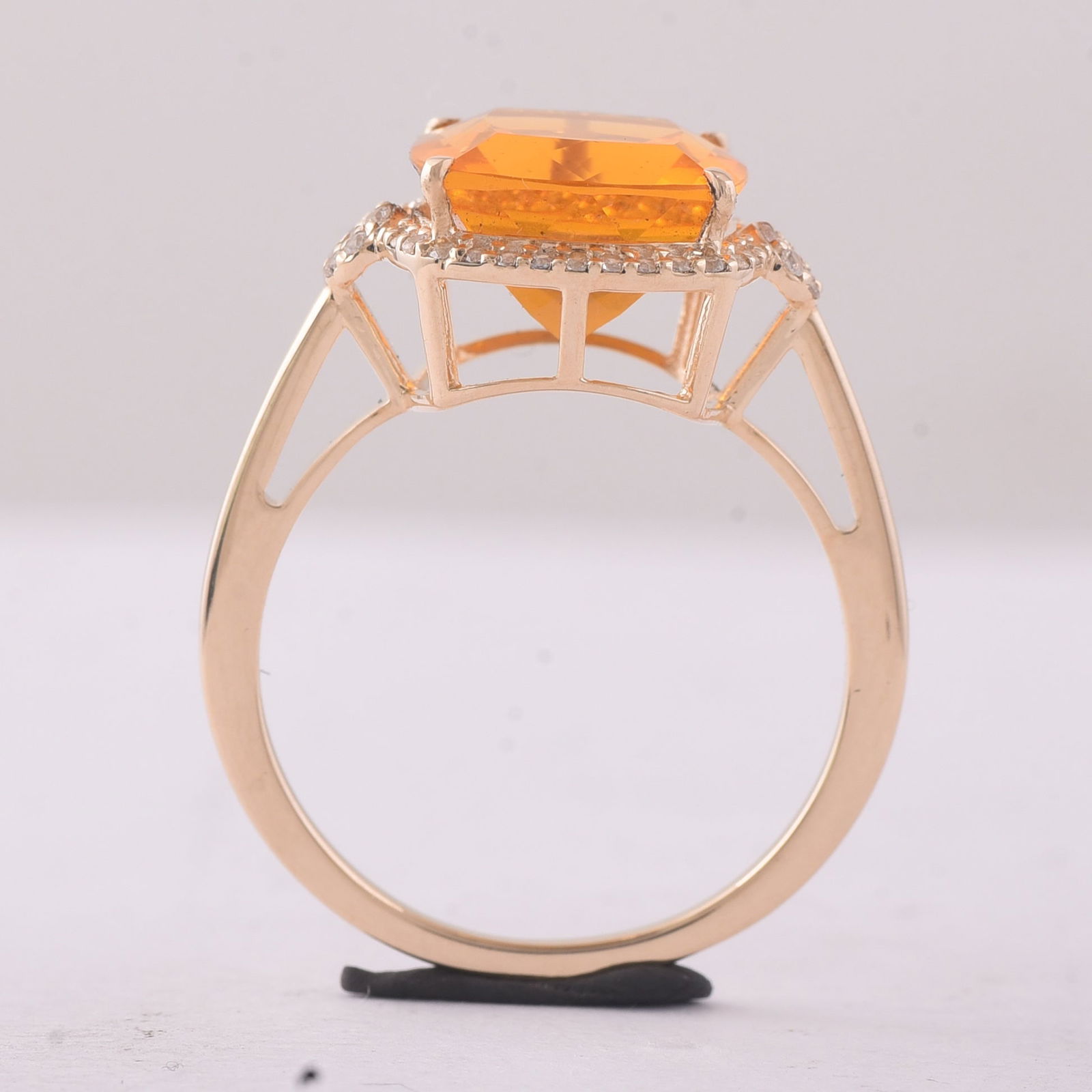 2.98 Ct Cushion Br.Opal 9K Gold Ring - 4