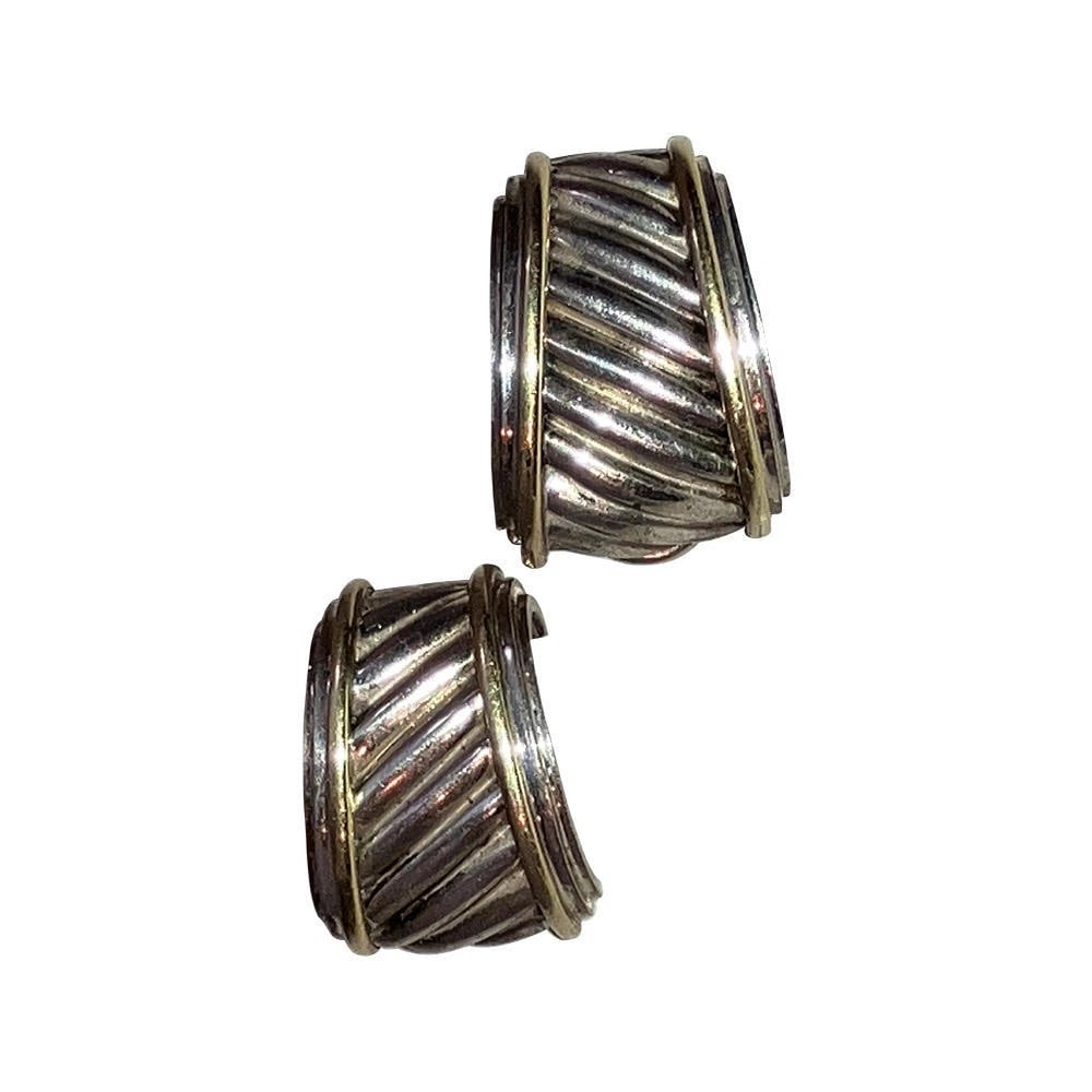 David Yurman Sterling 14 kt Cable Earrings - 3