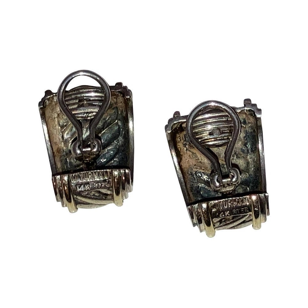 David Yurman Sterling 14 kt Cable Earrings - 6