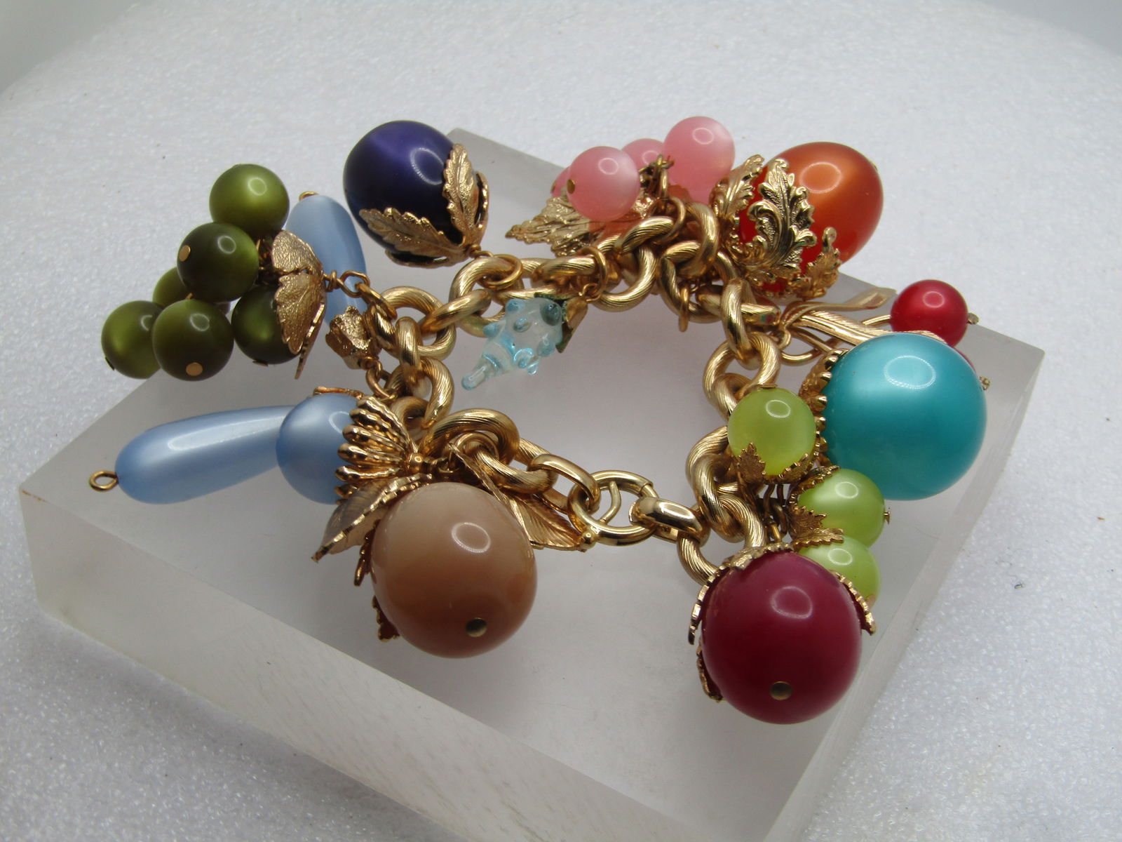 Vintage Tropicana Moonglow Bracelet, 1950's, Napier, 7.5" - 2
