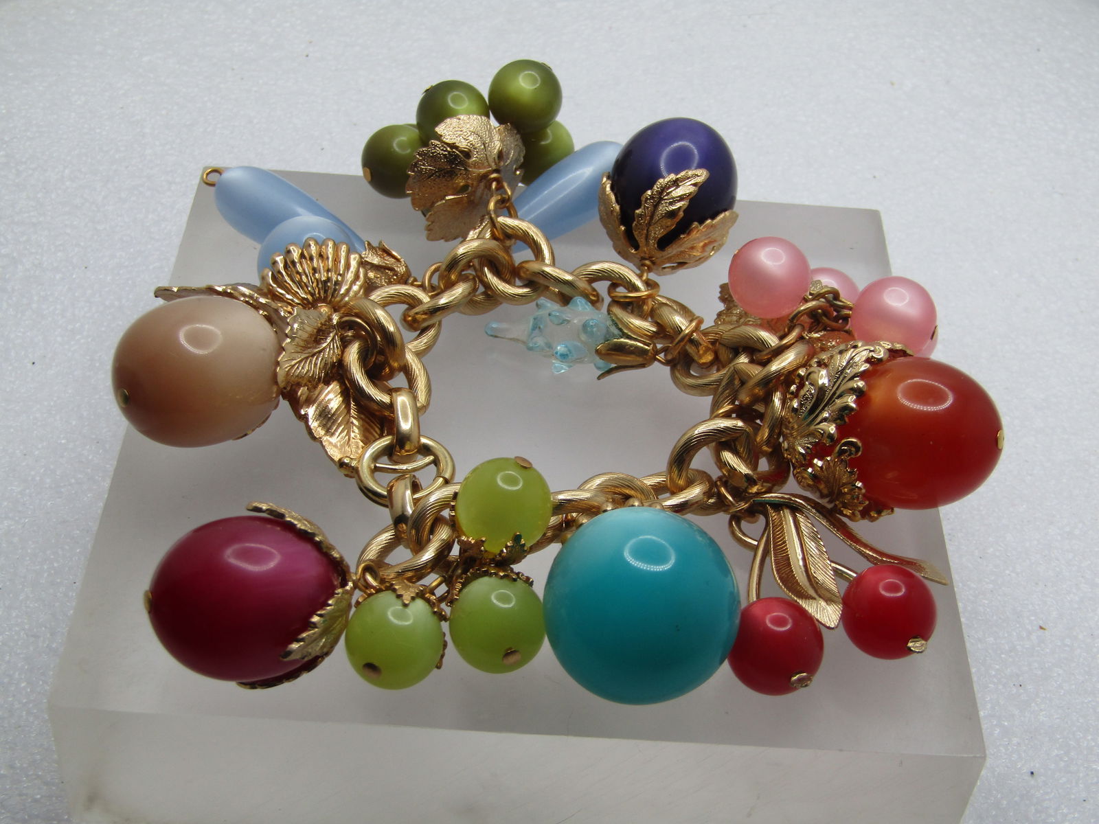 Vintage Tropicana Moonglow Bracelet, 1950's, Napier, 7.5" - 3