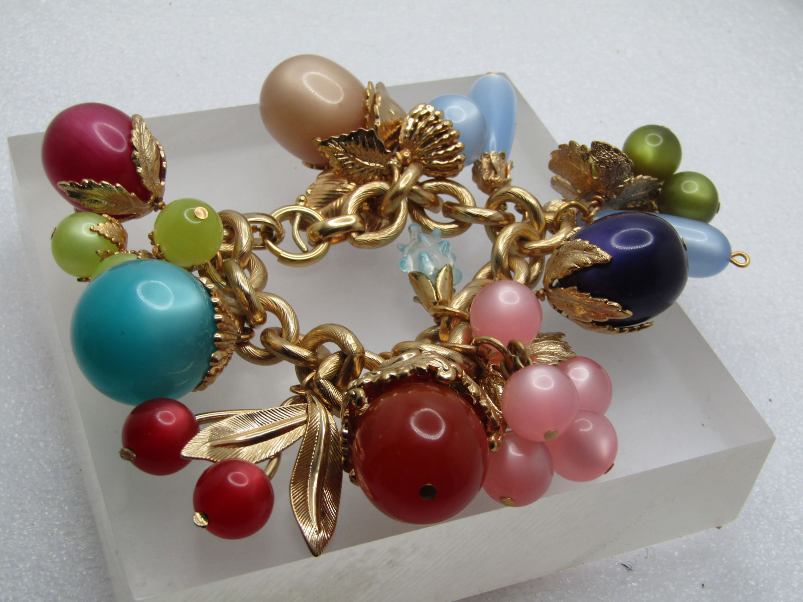 Vintage Tropicana Moonglow Bracelet, 1950's, Napier, 7.5" - 4