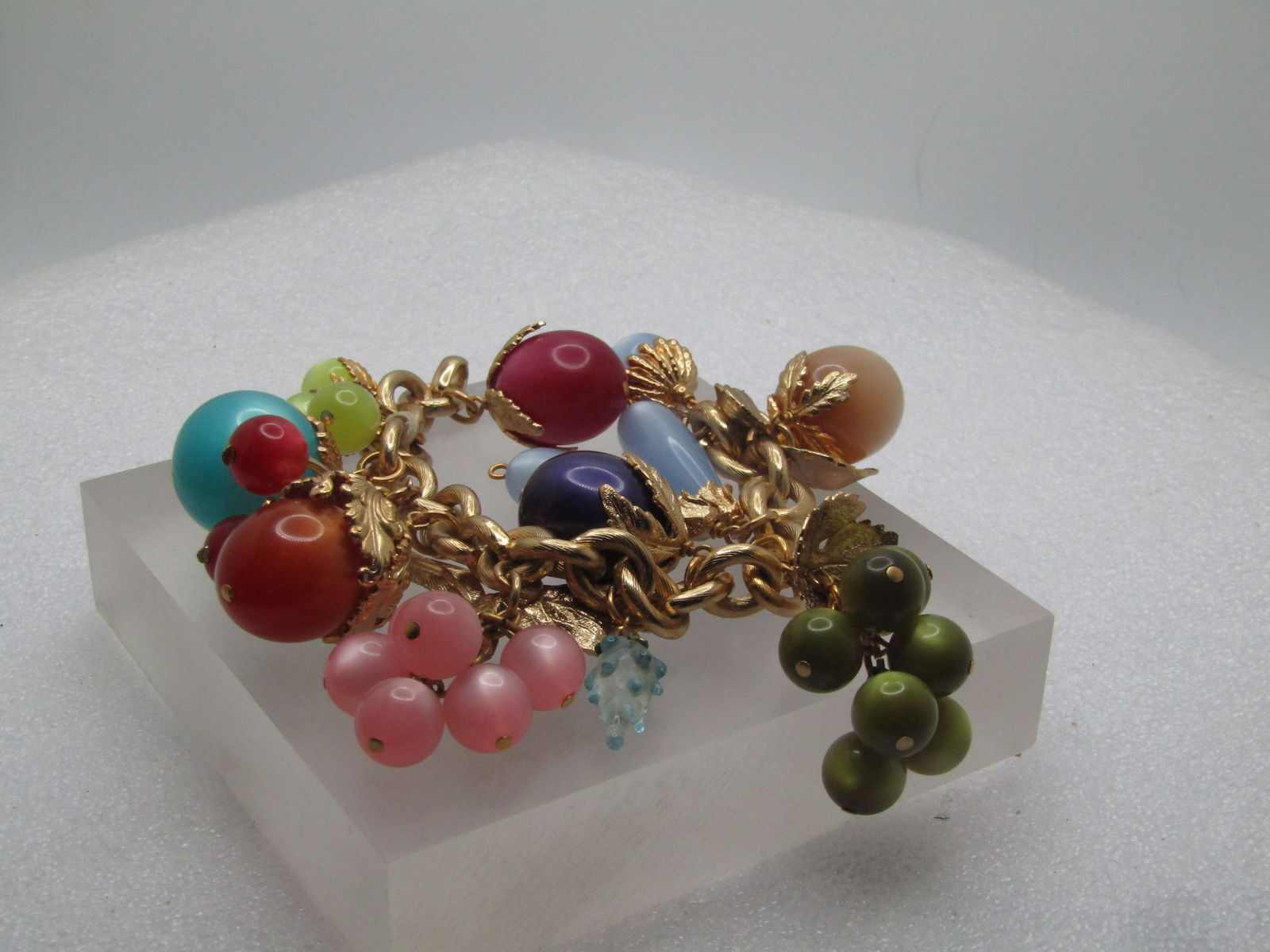 Vintage Tropicana Moonglow Bracelet, 1950's, Napier, 7.5" - 5