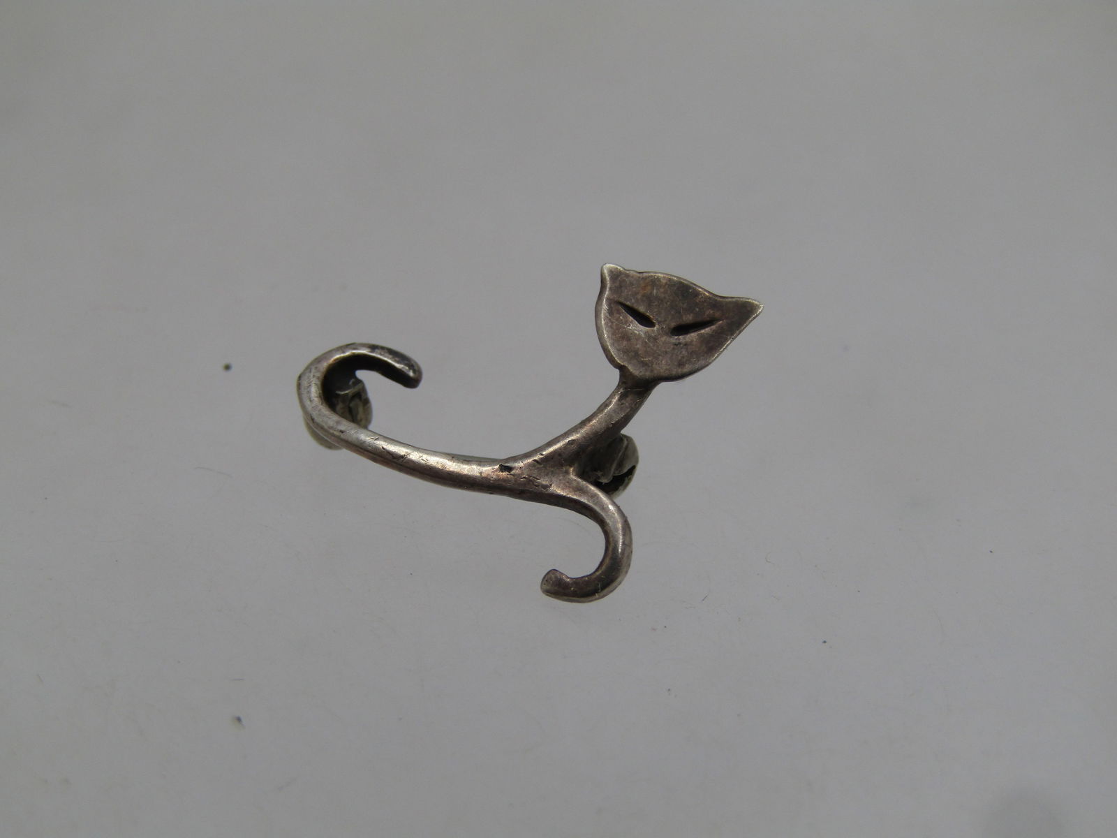 Vintage Sterling Siamese Cat Brooch, Abstract/Mod Design, 1960'S-1970's. - 3