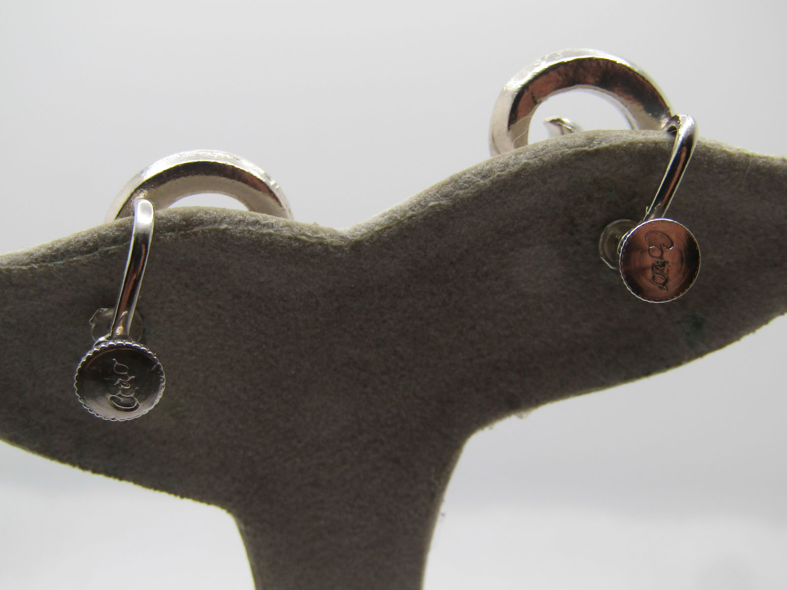 Vintage Coro Rhinestone Earrnigs, Screwback 1940's-1950's - 4