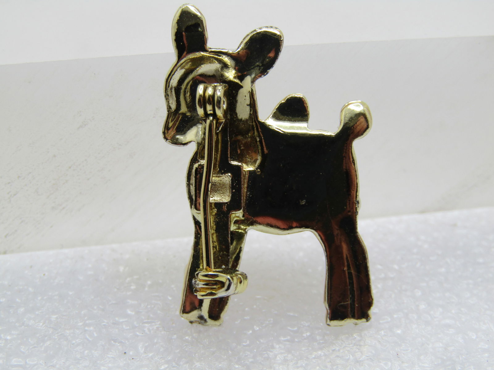 Vintage Faux Pearl Baby Lamb Brooch, 1950's-1960's - 4