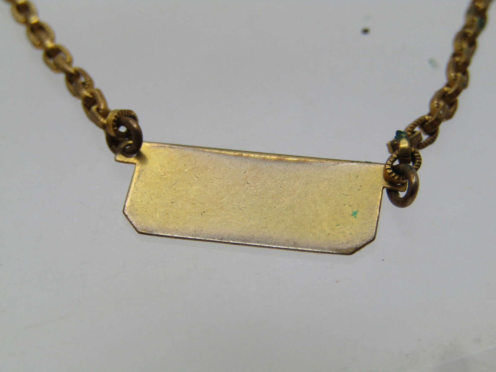 Vintage Swank Tie Park & Chain, Art Deco Engravable, 1930's - 6