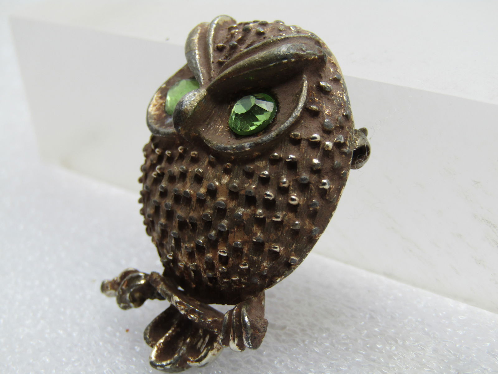 Vintage Pair of Brooches, Owl & Blossom, 1940's/1960's - 2
