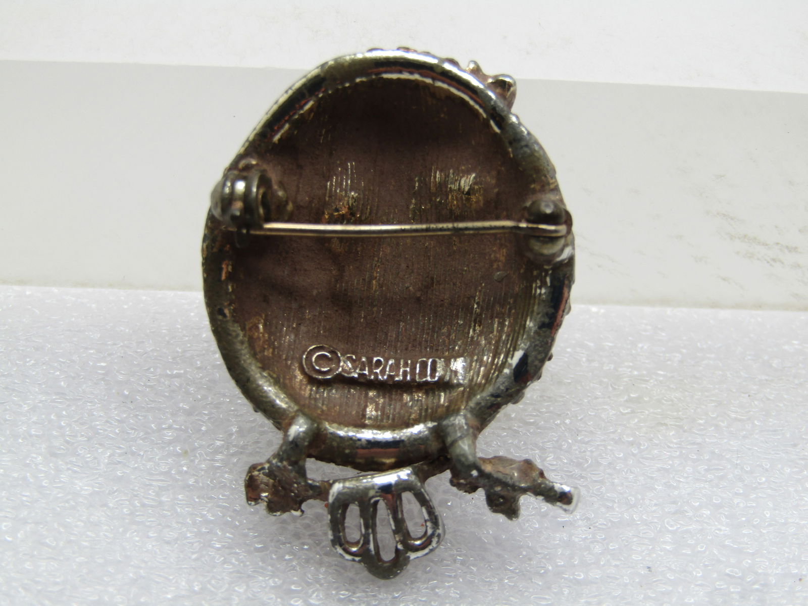 Vintage Pair of Brooches, Owl & Blossom, 1940's/1960's - 4